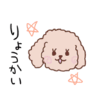 あいさつプードル（個別スタンプ：1）