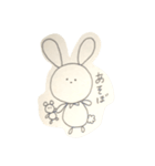 落書きうさぎさん。（個別スタンプ：1）