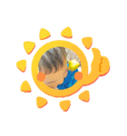 2匹インコちゃんと孫ちゃん(*ˊᵕˋ*)੭ ੈ❤︎（個別スタンプ：11）