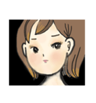 女の子(わたしのセリフ)（個別スタンプ：1）