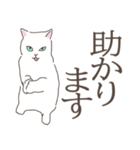 シンプル＆可愛すぎない 白い猫の【うた】（個別スタンプ：22）