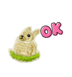 うさぎの刺繍スタンプ（個別スタンプ：5）