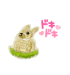 うさぎの刺繍スタンプ（個別スタンプ：7）