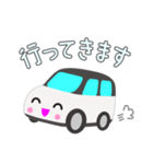 可愛い車【White×Blackツートン】（個別スタンプ：5）
