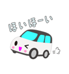 可愛い車【White×Blackツートン】（個別スタンプ：14）