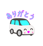 可愛い車【White×Blackツートン】（個別スタンプ：22）