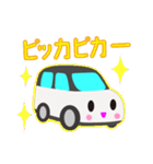 可愛い車【White×Blackツートン】（個別スタンプ：23）