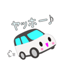 可愛い車【White×Blackツートン】（個別スタンプ：25）