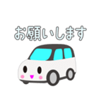可愛い車【White×Blackツートン】（個別スタンプ：26）