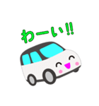 可愛い車【White×Blackツートン】（個別スタンプ：29）