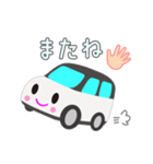 可愛い車【White×Blackツートン】（個別スタンプ：39）