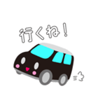 可愛い車【Black×Whiteツートン】（個別スタンプ：2）