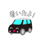 可愛い車【Black×Whiteツートン】（個別スタンプ：3）