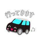 可愛い車【Black×Whiteツートン】（個別スタンプ：5）