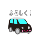 可愛い車【Black×Whiteツートン】（個別スタンプ：9）