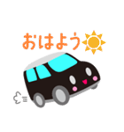 可愛い車【Black×Whiteツートン】（個別スタンプ：10）