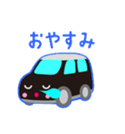 可愛い車【Black×Whiteツートン】（個別スタンプ：13）