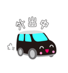 可愛い車【Black×Whiteツートン】（個別スタンプ：15）