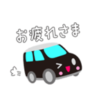 可愛い車【Black×Whiteツートン】（個別スタンプ：16）