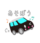 可愛い車【Black×Whiteツートン】（個別スタンプ：18）