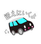 可愛い車【Black×Whiteツートン】（個別スタンプ：20）