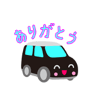 可愛い車【Black×Whiteツートン】（個別スタンプ：22）