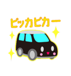 可愛い車【Black×Whiteツートン】（個別スタンプ：23）