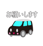 可愛い車【Black×Whiteツートン】（個別スタンプ：26）