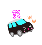 可愛い車【Black×Whiteツートン】（個別スタンプ：28）