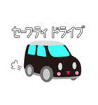 可愛い車【Black×Whiteツートン】（個別スタンプ：30）