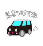 可愛い車【Black×Whiteツートン】（個別スタンプ：33）