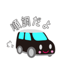 可愛い車【Black×Whiteツートン】（個別スタンプ：36）