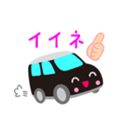 可愛い車【Black×Whiteツートン】（個別スタンプ：38）