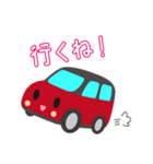 可愛い車【Red×Blackツートン】（個別スタンプ：2）