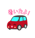 可愛い車【Red×Blackツートン】（個別スタンプ：3）