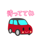 可愛い車【Red×Blackツートン】（個別スタンプ：4）