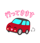 可愛い車【Red×Blackツートン】（個別スタンプ：5）