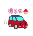 可愛い車【Red×Blackツートン】（個別スタンプ：6）