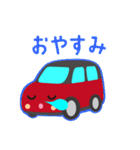 可愛い車【Red×Blackツートン】（個別スタンプ：13）