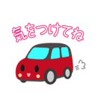 可愛い車【Red×Blackツートン】（個別スタンプ：33）