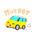 可愛い車【Yellow×Whiteツートン】（個別スタンプ：5）