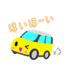 可愛い車【Yellow×Whiteツートン】（個別スタンプ：14）