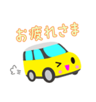 可愛い車【Yellow×Whiteツートン】（個別スタンプ：16）