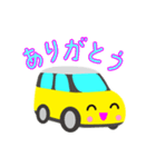 可愛い車【Yellow×Whiteツートン】（個別スタンプ：22）