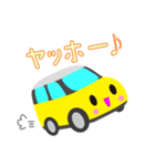 可愛い車【Yellow×Whiteツートン】（個別スタンプ：25）