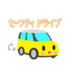 可愛い車【Yellow×Whiteツートン】（個別スタンプ：30）
