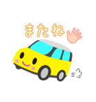 可愛い車【Yellow×Whiteツートン】（個別スタンプ：39）