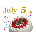 誕生日 動く 7月 前半 Happy Birthday #1（個別スタンプ：5）