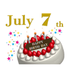 誕生日 動く 7月 前半 Happy Birthday #1（個別スタンプ：7）