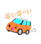 可愛い車【Orange×Whiteツートン】（個別スタンプ：14）